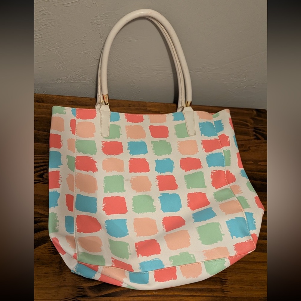 Elizabeth Arden Pastel Multi Color Tote Bag | Large Everyday / Travel Bag